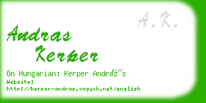 andras kerper business card